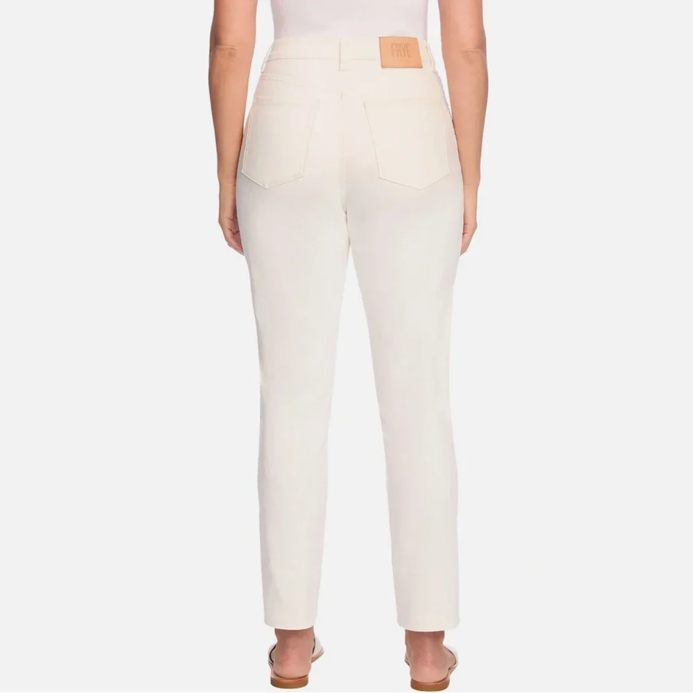 NWT Frye Women’s High Rise Jeans in Ivory Off White Size 8 / 29 - Picture 3 of 8